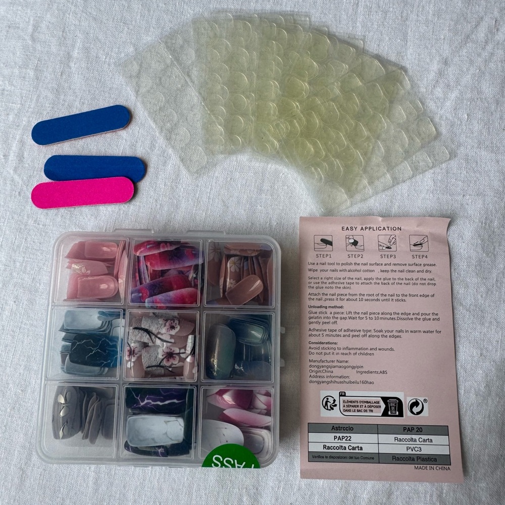 Assorted Press-On Nail Set with Application Kit
